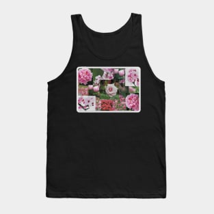 Pink Flowers Collage Tank Top